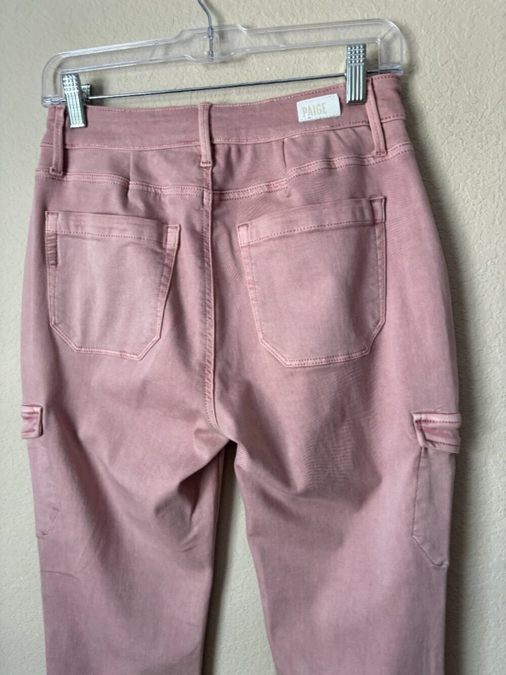 Anthropologie Paige Jolie Mid-Rise Straight Cargo Jeans - Picture 9 of 10